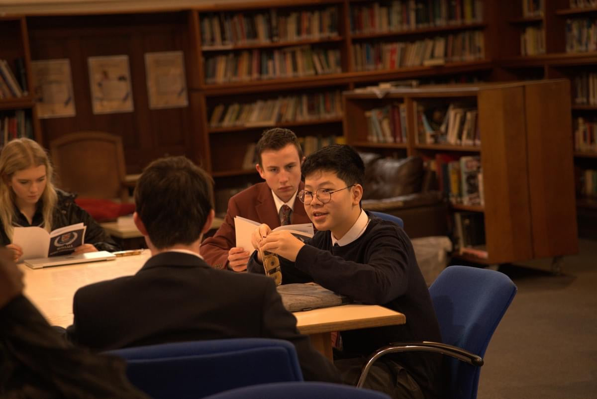 Boarding School Kids in Library